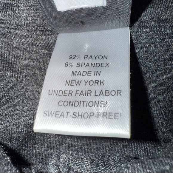 Anni Kuan Women's Charcoal Gray Belted Shirt Dress with Stretch Size Small - Picture 7 of 8